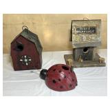 PRIMITIVE STYLE BIRD HOUSES (3)