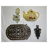 Cast-iron trivets & wall pockets
