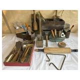 PRIMITIVE CHEESE BOXES, utensils, KITCHENWARE