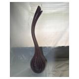 ART GLASS HAND BLOWN SCULPTURED VASE