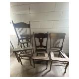 ARCHITECTURAL SALVAGE CHAIRS (4)