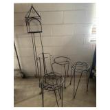 WROUGHT IRON PLANT STANDS (5)