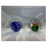 ART GLASS FISH PAPERWEIGHTS