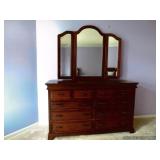 Cherry Finish Vanity Dresser