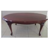 Oval Cherry Finish Coffee Table