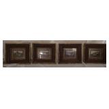 Set Of 4 Euro Style Castles Framed Pictures