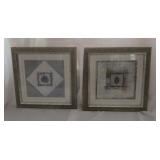 Pair Of Celest Framed Art