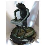 Metal Outdoor Frog Figure