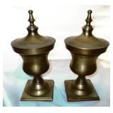 Pair Of Brass Urns