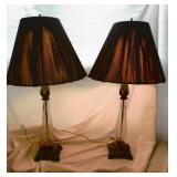 Pair Of Antiques Copper Style Lamps