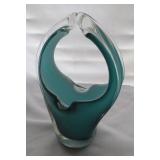 Teal Glass Basket