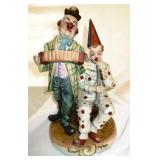 Pair Of  Musical Clowns Figurines