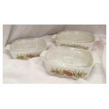 Set of  3 Corning Ware bakeware
