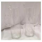 Set of 2 Glass Pitchers W/glass stirrer