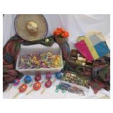 Lot box of Fiesta decorations