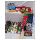 Box Lot of Gift Wrap/bags/ribbon