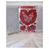 Valentine window clings/letter holder