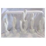 Set of 5 Plaster Busts
