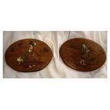 Pair of Wooden Art