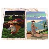 Pair of canvas paintings