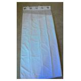 White cloth shower curtains