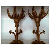 Pair of wooden trees