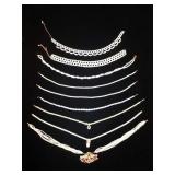 Lot of 9 Pearl Style Necklaces
