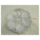 Victorian porcelain oyster platter Victorian porcelain oyster platter