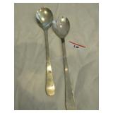 Pair silverplated salad fork and spoon Made Italy Pair silverplated salad fork and spoon Made Italy