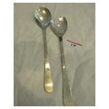 Pair silverplated salad fork and spoon Made Italy