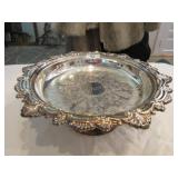 Pedestal serving tray approx 12" Diam