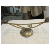 Brass Deco style candlestick-small dent on base Brass Deco style candlestick-small dent on base