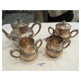 4 pc Silverplate tea service by Florence Plate Co