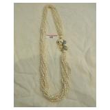 Freshwater pearl multi-strand necklace w/ Freshwater pearl multi-strand necklace w/