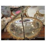 Silverplate oval bread or cake basket