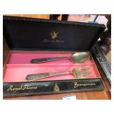 Royal Flame bronze salad fork and spoon from