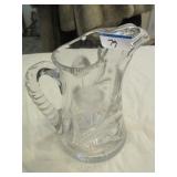 Cut glass water pitcher(chip under rim) Cut glass water pitcher(chip under rim)