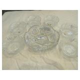 Crystal serving bowl, 6 Nachtmann fruit bowls Crystal serving bowl, 6 Nachtmann fruit bowls