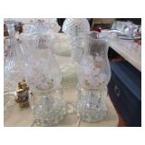 Pair electric luster lamps w/ crystals Pair electric luster lamps w/ crystals