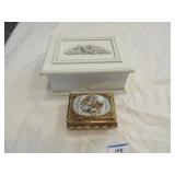 Wooden jewelry box, Italian brass jewel box Wooden jewelry box, Italian brass jewel box