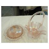 Fenton pink irridescent bride