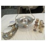 6 Wallace Baroque silverplate cordial glasses, 6 Wallace Baroque silverplate cordial glasses,