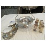 6 Wallace Baroque silverplate cordial glasses,