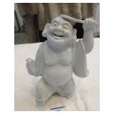 Blanc de Chine Laughing Buddha w/ Fan: symbol