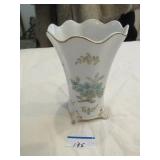 Footed ceramic vase approx 6" to 8" H