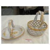 2 Portuguese handpainted baskets 2 Portuguese handpainted baskets