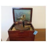 Regina 8.5" music box 66881 w/ 15 discs, works Regina 8.5" music box 66881 w/ 15 discs, works