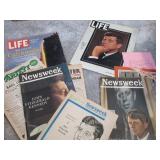 John F Kennedy news reports in magazines