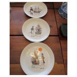 3 Wedgwood Millenium of Tynwald plates