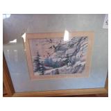 Pamela Wilhelm mountains in snow watercolor Pamela Wilhelm mountains in snow watercolor